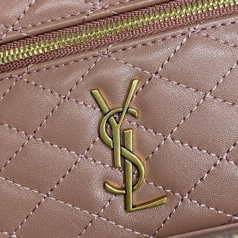 Saint Laurent YSL Gaby Vanity Bag In Lambskin for Women in Pink Saint Laurent YSL Gaby Vanity Bag In Lambskin for Women in Pink