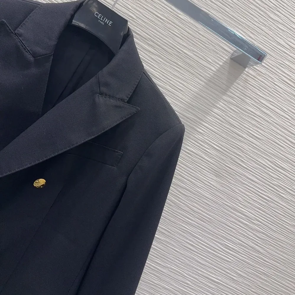 Celine Colonne Blazer in Wool Gabardine for Women
