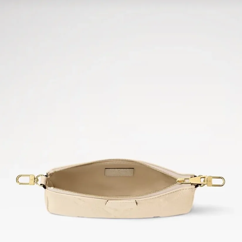Louis Vuitton Multi Pochette Accessoires Shoulder Bag / Cream Monogram Empreinte Gold Hardware