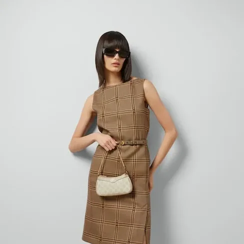 Gucci Ophidia Mini Shoulder Bag in Beige/ White Gold Hardware Gucci Ophidia Mini Shoulder Bag in Beige/ White Gold Hardware