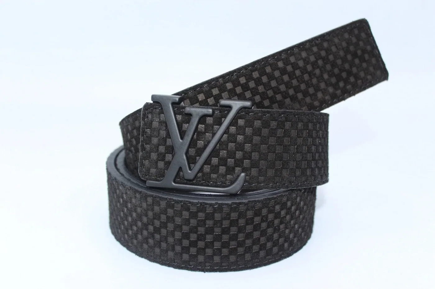 Black Suede Leather Belt
