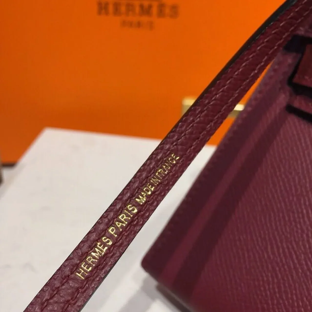 Hermes Mini Kelly Burgundy Gold Toned Hardware / Hermes Mini Kelly Burgundy Gold Toned Hardware /