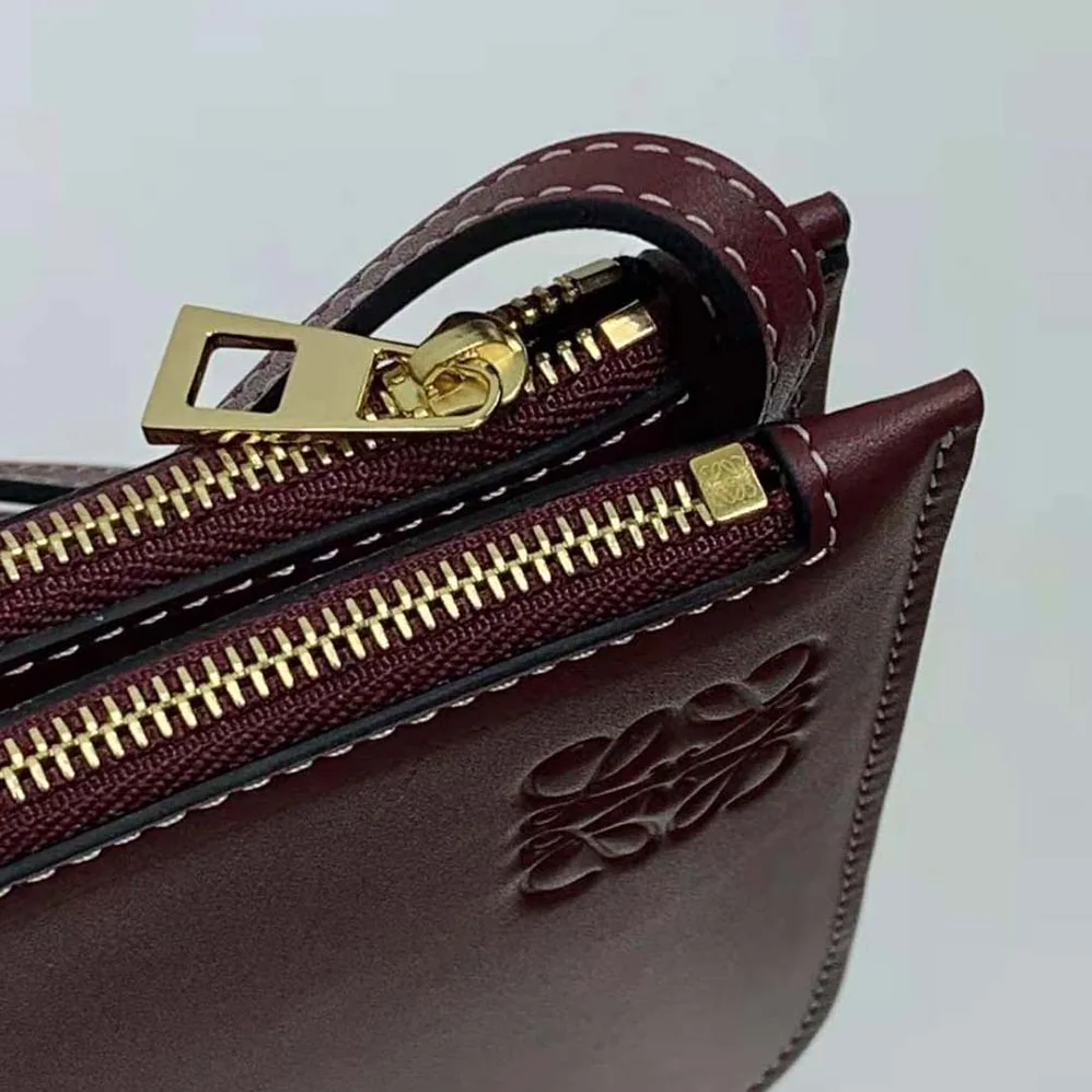 Loewe Gate Double Zip Pouch in Soft Calfskin for Women