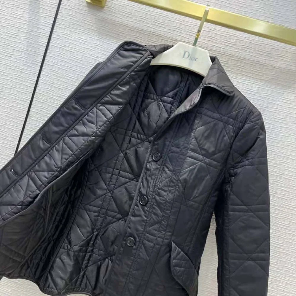 Dior Macrocannage Bar Jacket Black Quilted Technical Taffeta for Women Dior Macrocannage Bar Jacket Black Quilted Technical Taffeta for Women