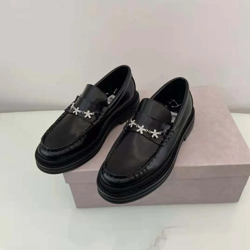 Jimmy Choo Jc Eric Haze Ezra M Black Box Calf Loafers with Eric Haze Star Chain for Men Jimmy Choo Jc Eric Haze Ezra M Black Box Calf Loafers with Eric Haze Star Chain for Men