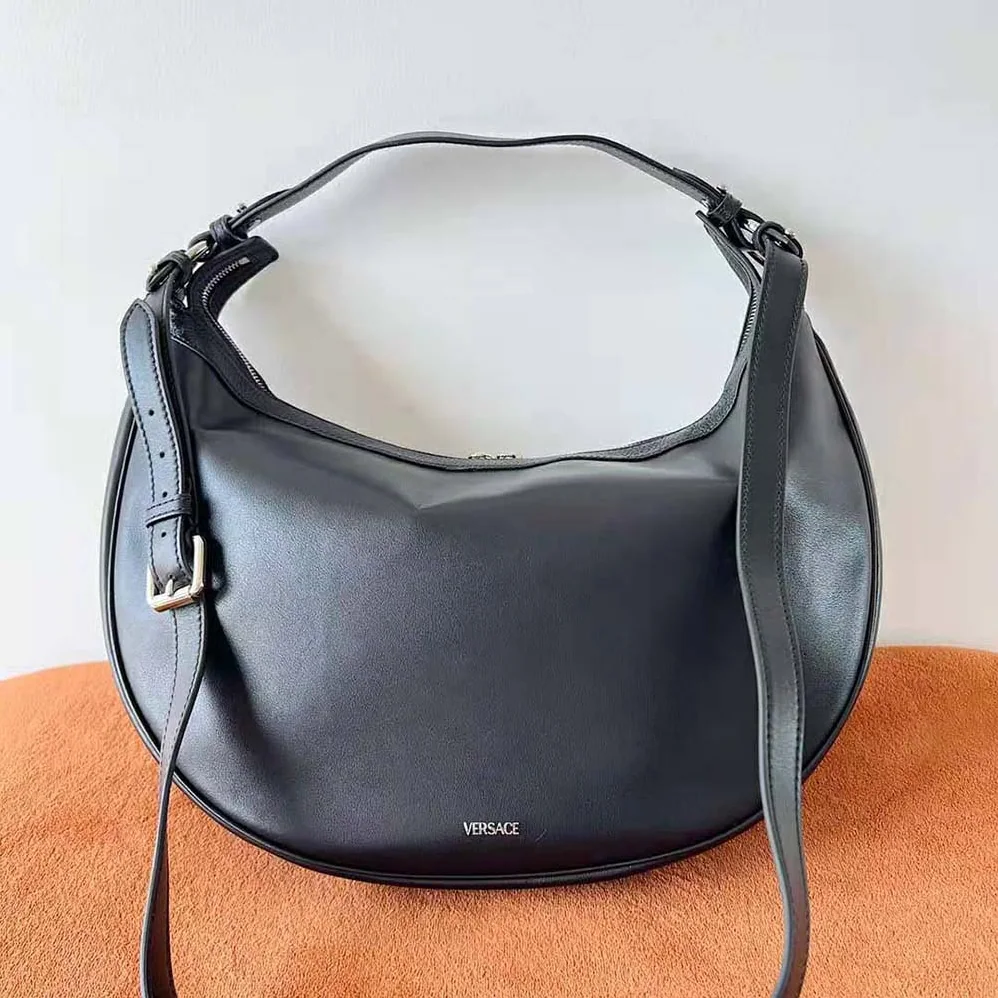 Versace Repeat Hobo Bag for Women in Black Versace Repeat Hobo Bag for Women in Black