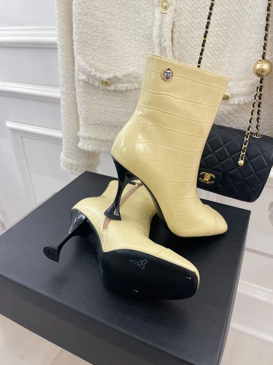 Chanel Short Boots Beige for Women Chanel Short Boots Beige for Women