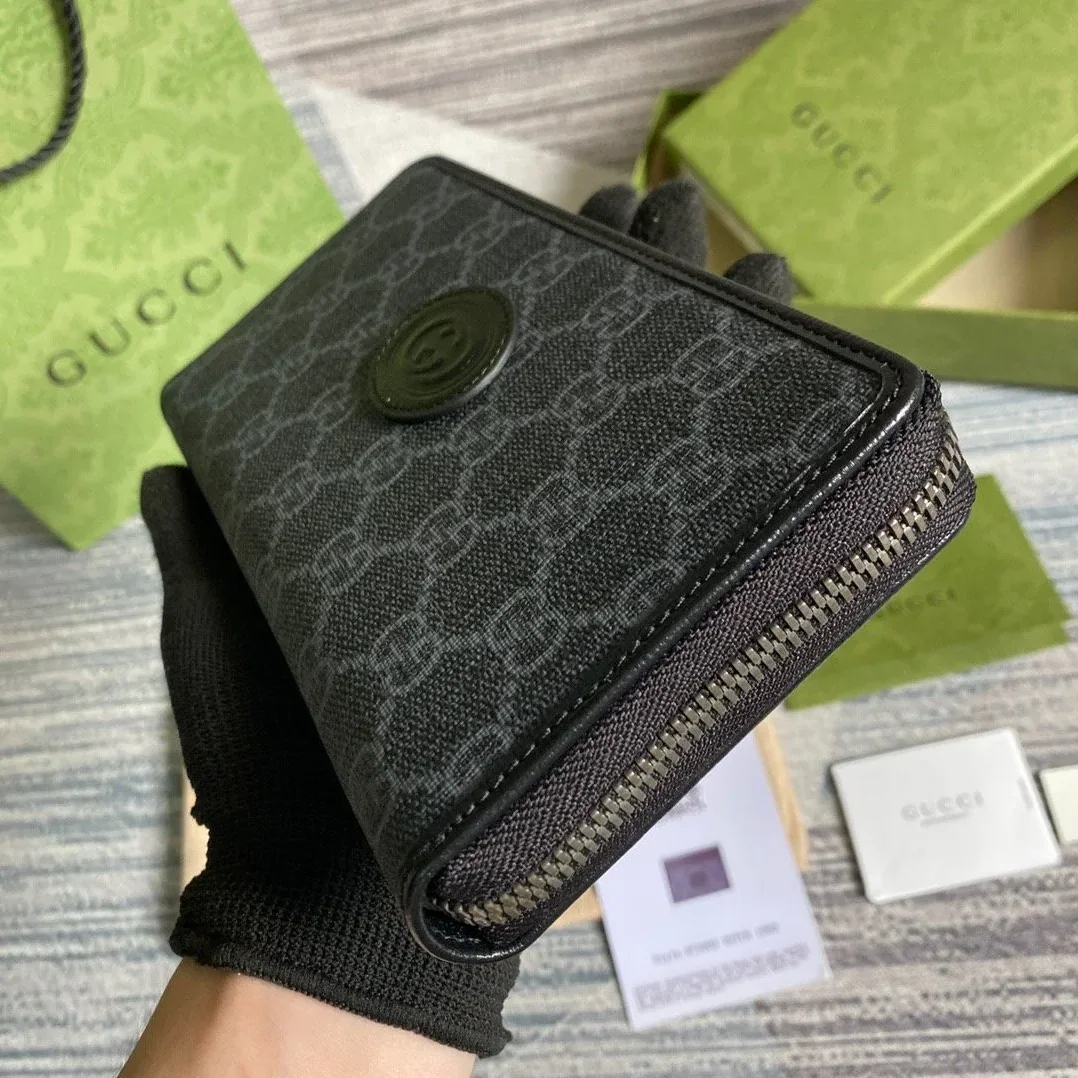 Gucci Ophidia GG Zip Around Wallet With Interlocking G Brown / Gucci Ophidia GG Zip Around Wallet With Interlocking G Brown /