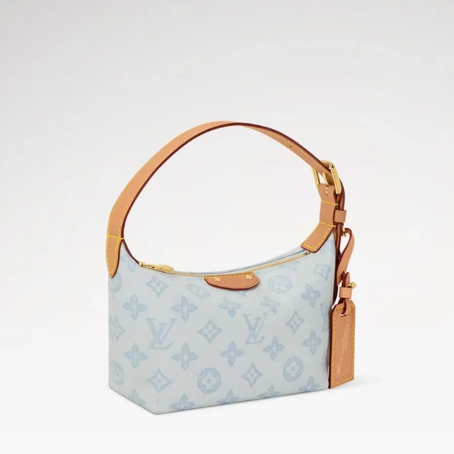 Louis Vuitton Pochette Hills Shoulder Bag / Monogram Origine Bleu Courrier Gold Canvas Gold Hardware