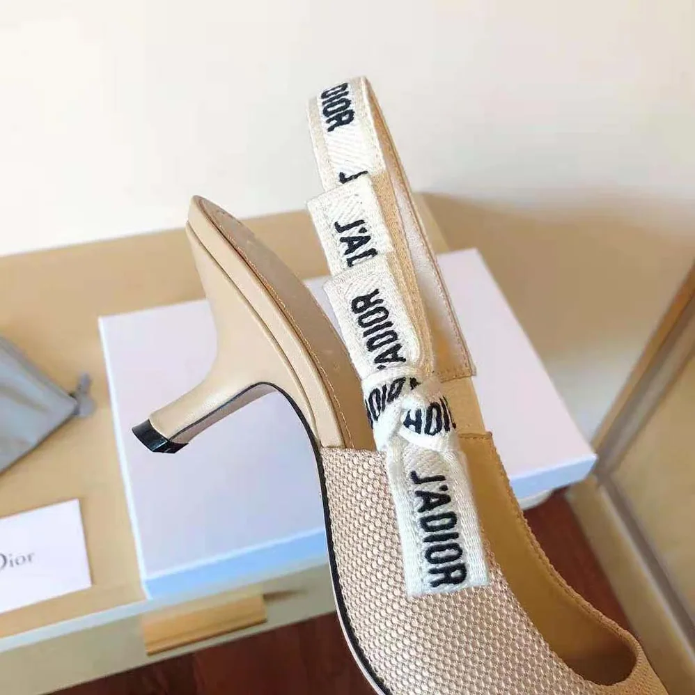 Dior J Adior Slingback Pump Nude Technical Fabric for Women Dior J Adior Slingback Pump Nude Technical Fabric for Women