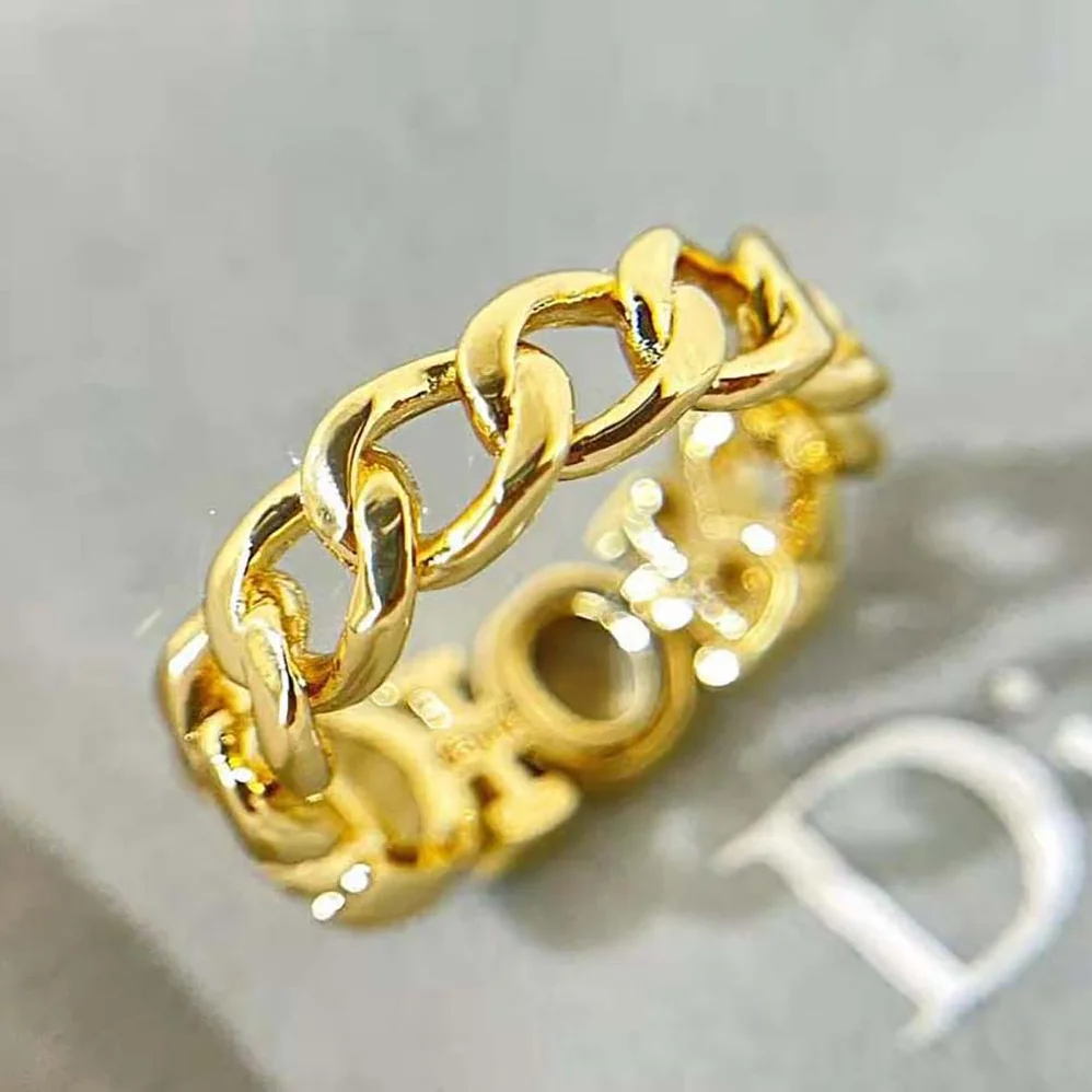 Dior Dio(r)evolution Ring Gold-Finish Metal and White Crystals for Women