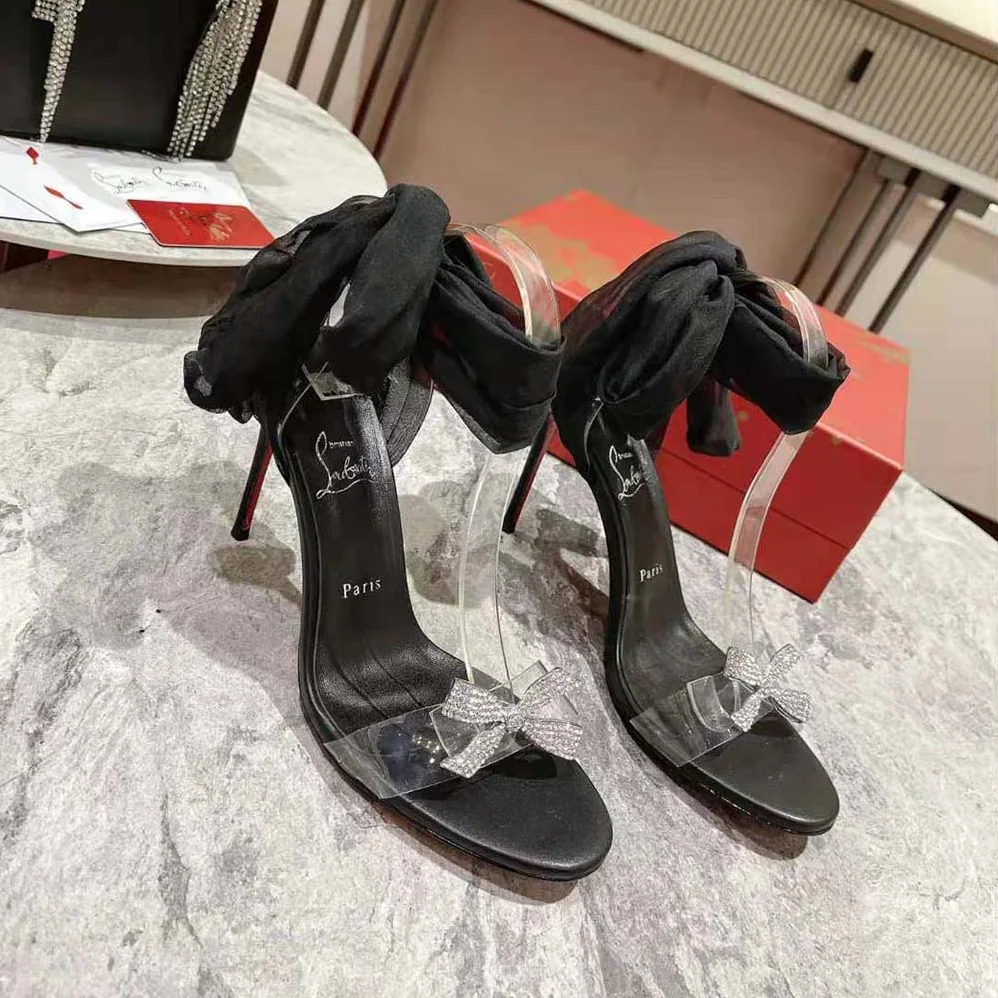 Christian Louboutin Astrinodo 100 mm Heel Height for Women in Black Christian Louboutin Astrinodo 100 mm Heel Height for Women in Black