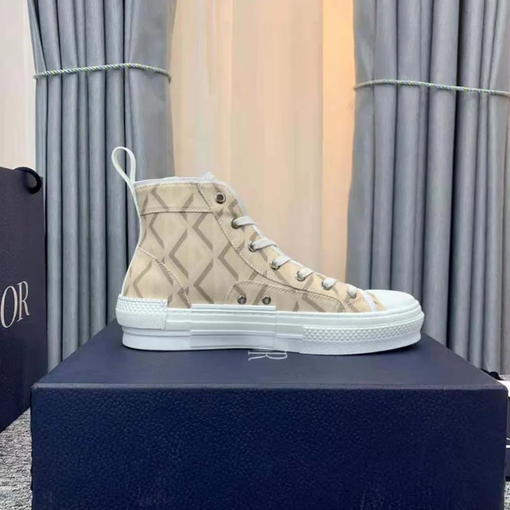 Dior B23 High-Top Sneaker Natural CD Diamond Canvas for Unisex