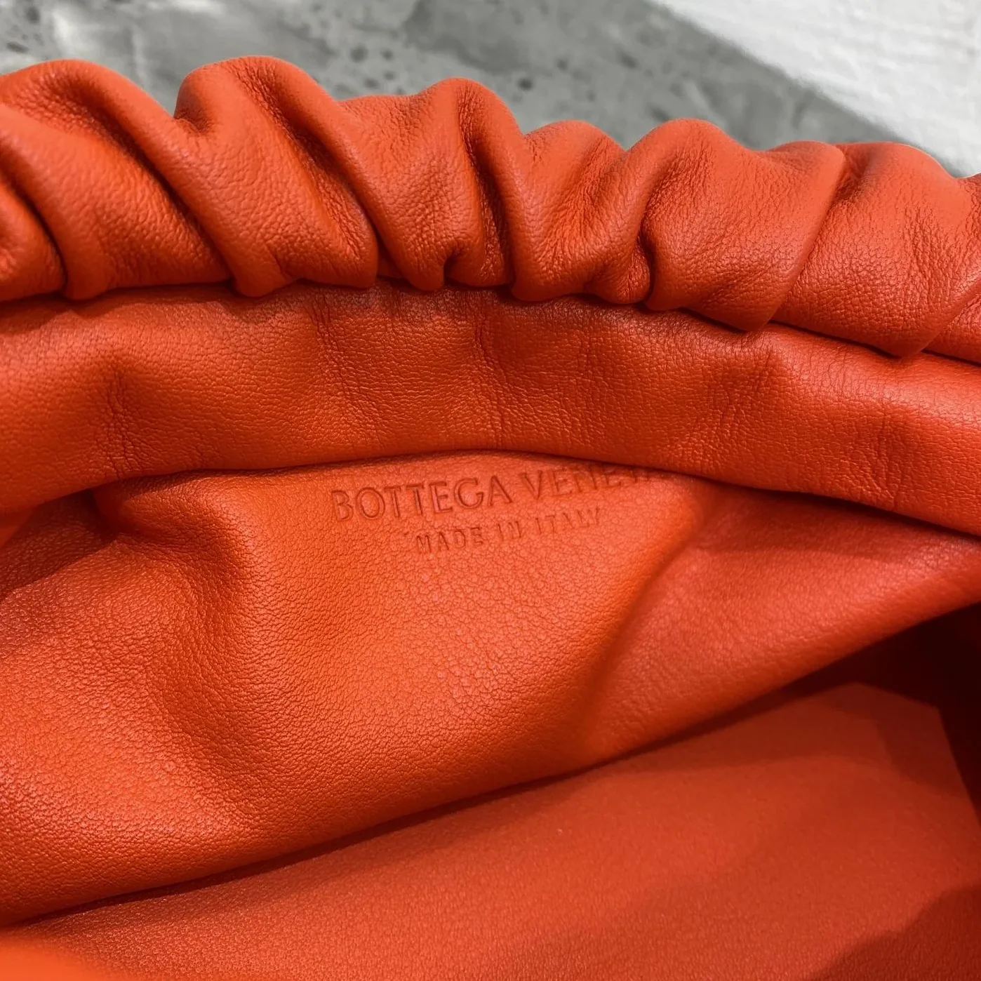 Bottega Veneta Chain Pouch Orange