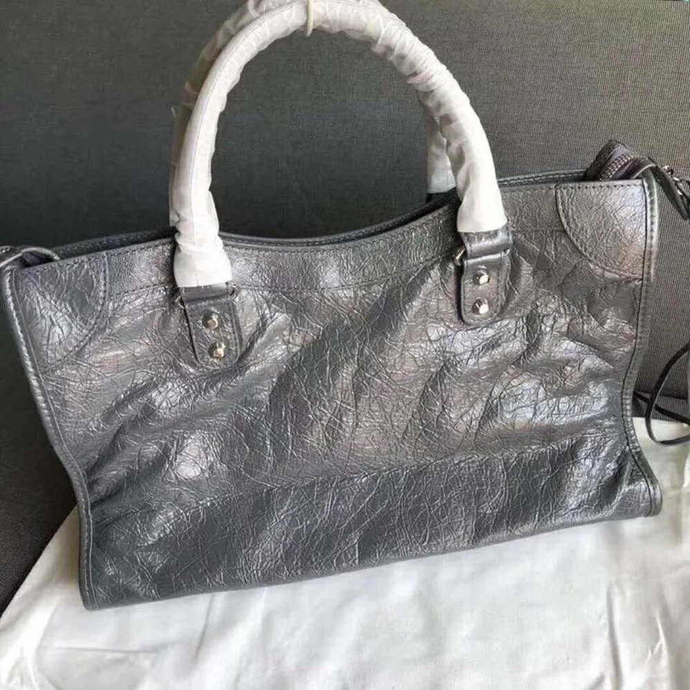 Balenciaga Classic Silver City Medium Size Lambskin Bag for Women Balenciaga Classic Silver City Medium Size Lambskin Bag for Women