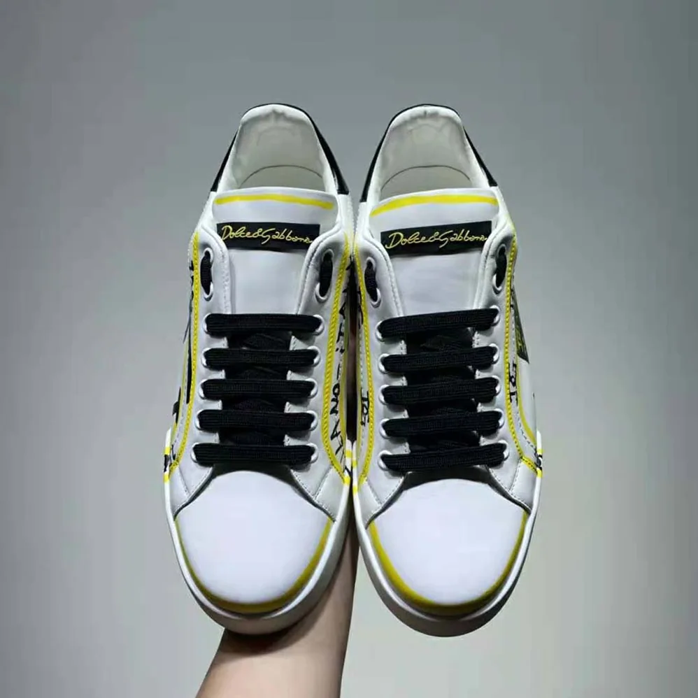 Dolce Gabbana D&G Limited Edition Portofino Sneakers for Men in Yellow