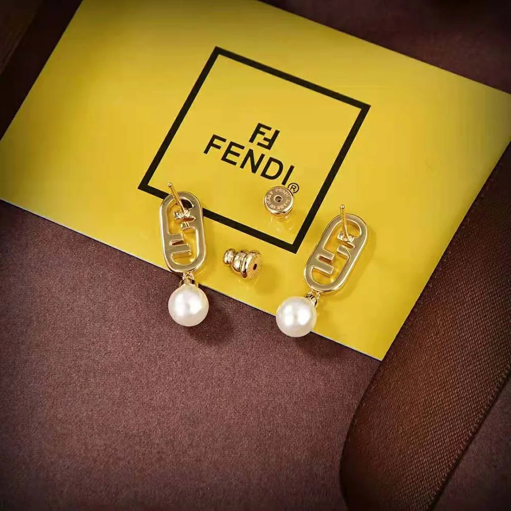 Fendi O'Lock Earrings Gold for Women in Colored Earrings Fendi O'Lock Earrings Gold for Women in Colored Earrings