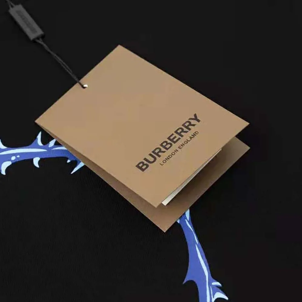 Burberry Thorn and Logo Print Cotton Oversized T-shirt for Men in Black