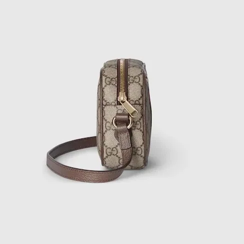 Gucci Ophidia Small Shoulder Bag / Beige And Dark Brown Light Gold Hardware