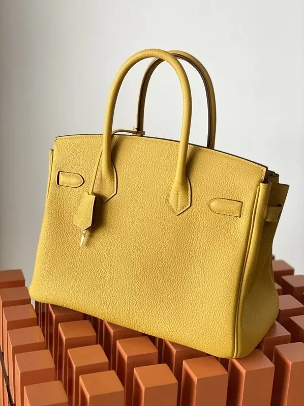 Hermes Birkin Nata Swift Yellow Gold Toned Hardware /