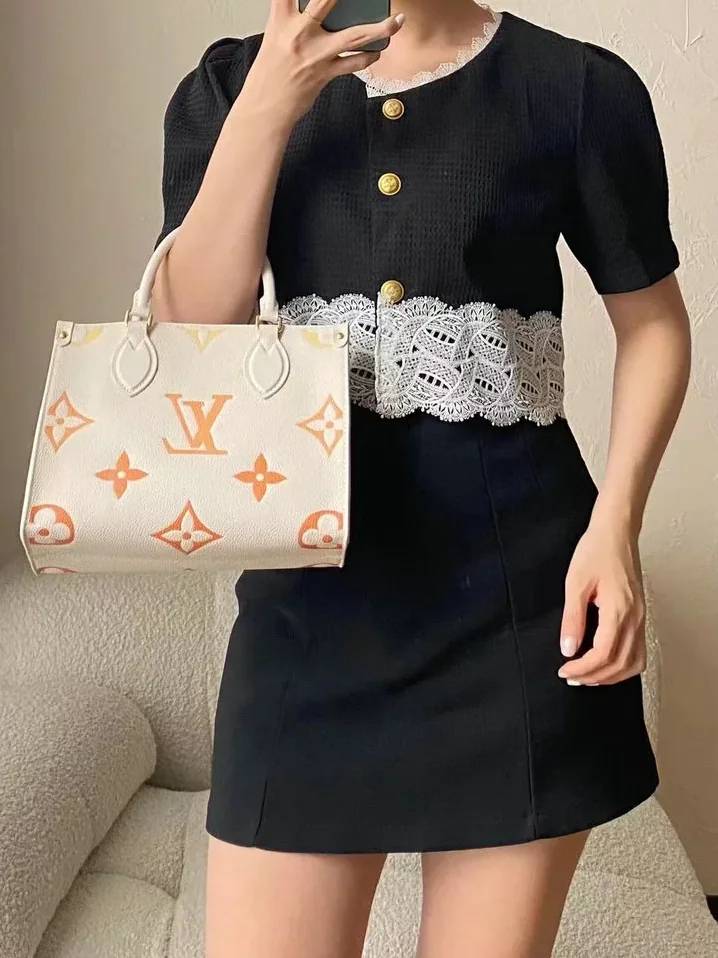 Louis Vuitton OnTheGo PM Tote Bag in Cream Gold Hardware