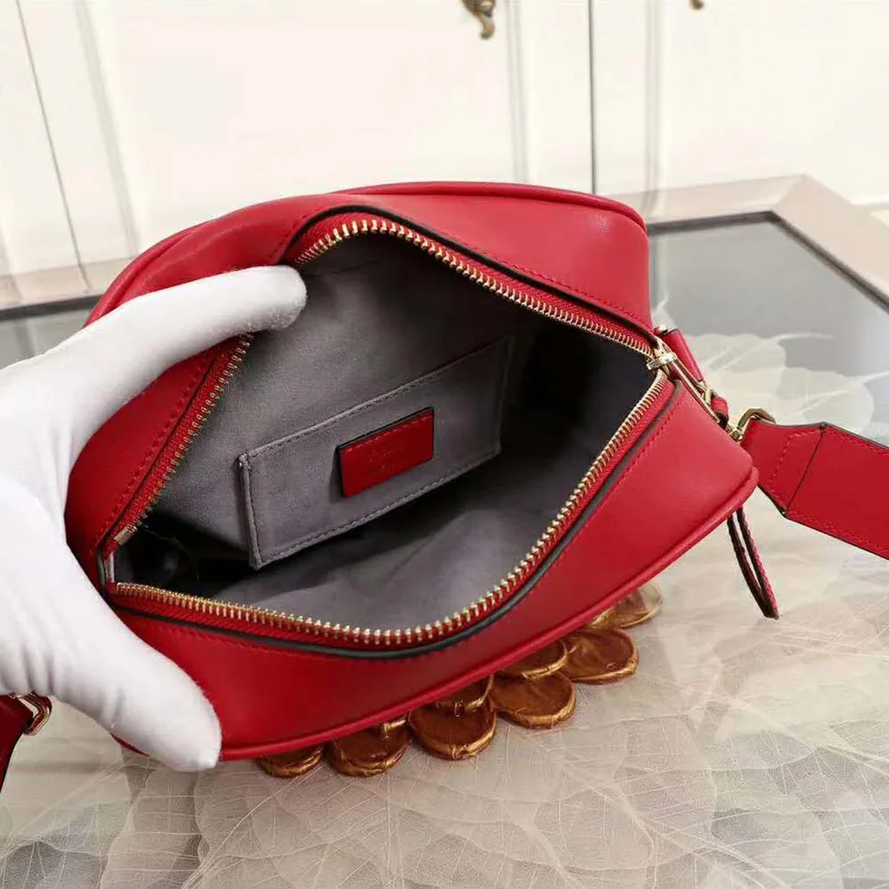 Fendi Camera Case Leather Bag for Women in Red