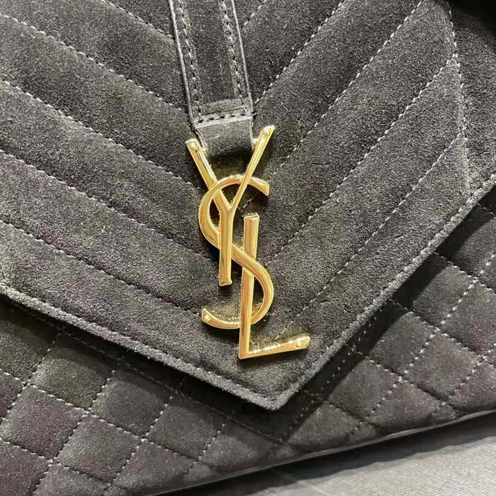 Saint Laurent YSL Envelope Medium Bag in Mix Matelasse Suede for Women Saint Laurent YSL Envelope Medium Bag in Mix Matelasse Suede for Women