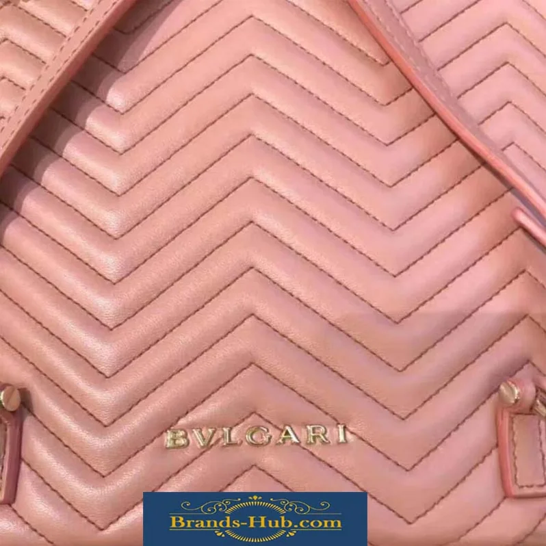 Bvlgari Serpenti Hypnotic Medium Backpack in Quilted Nappa Leather for Women in Pink