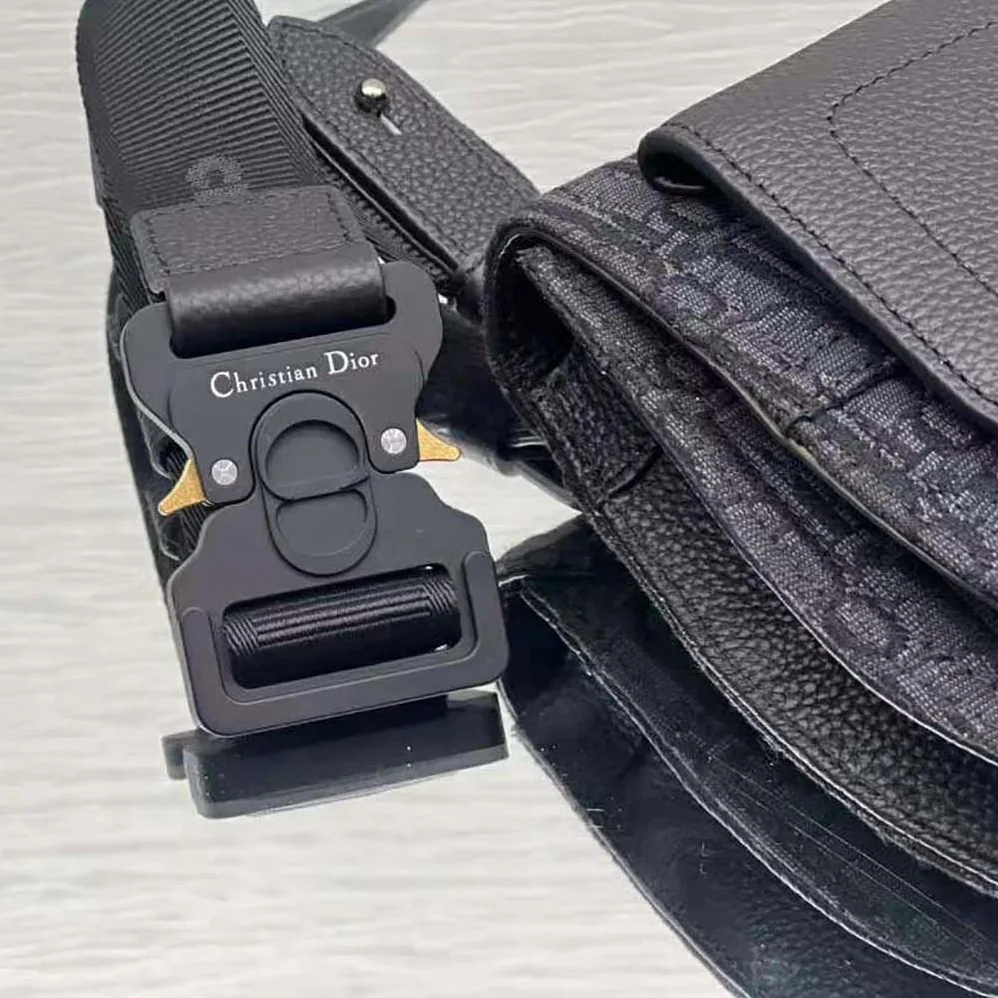 Dior Saddle Pouch Black Dior Oblique Jacquard for Men