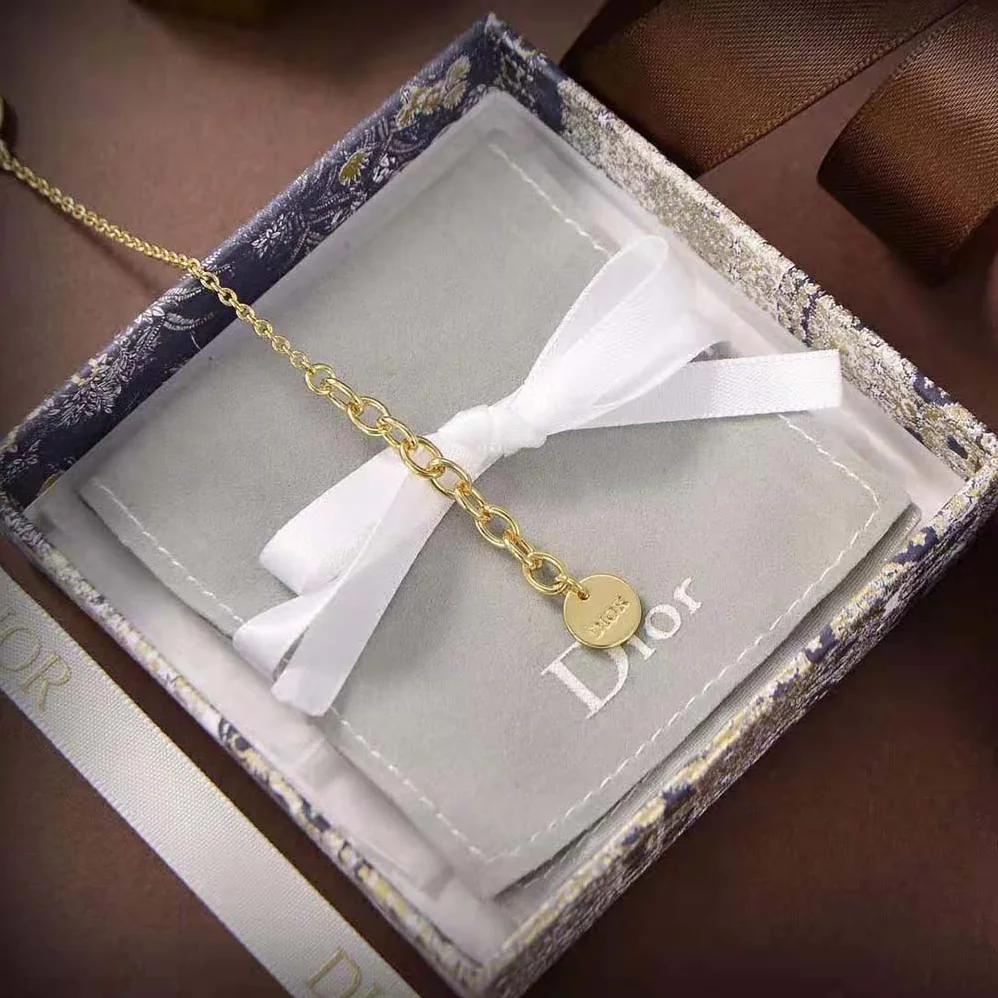 Dior Petit CD Necklace Gold for Women in Finish Metal Dior Petit CD Necklace Gold for Women in Finish Metal