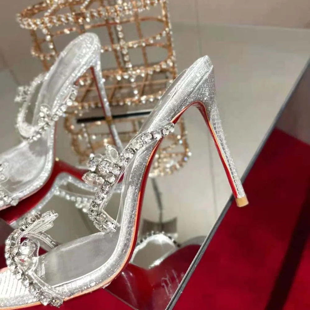 Christian Louboutin Just Queen 100 mm Heel Height for Women in Silver Christian Louboutin Just Queen 100 mm Heel Height for Women in Silver