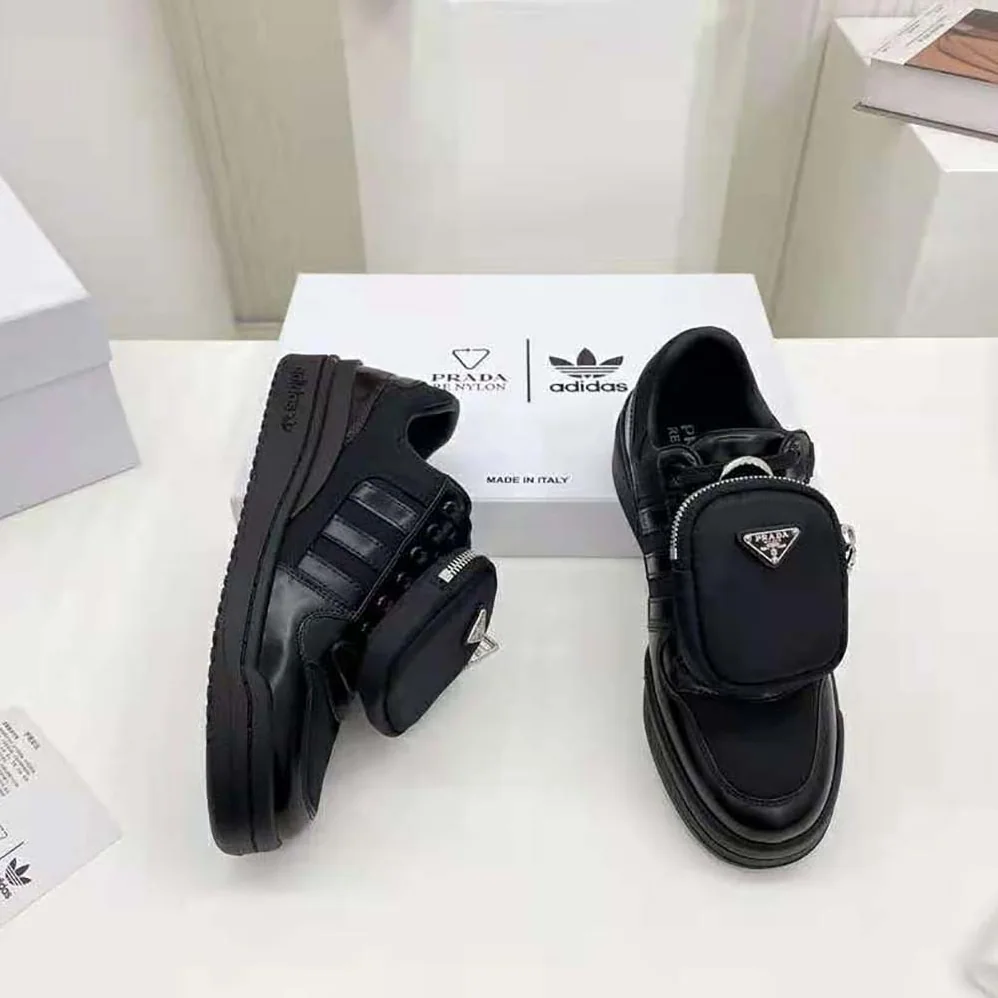 Prada Adidas for Prada Re-Nylon Forum Sneakers for Women in Black Prada Adidas for Prada Re-Nylon Forum Sneakers for Women in Black
