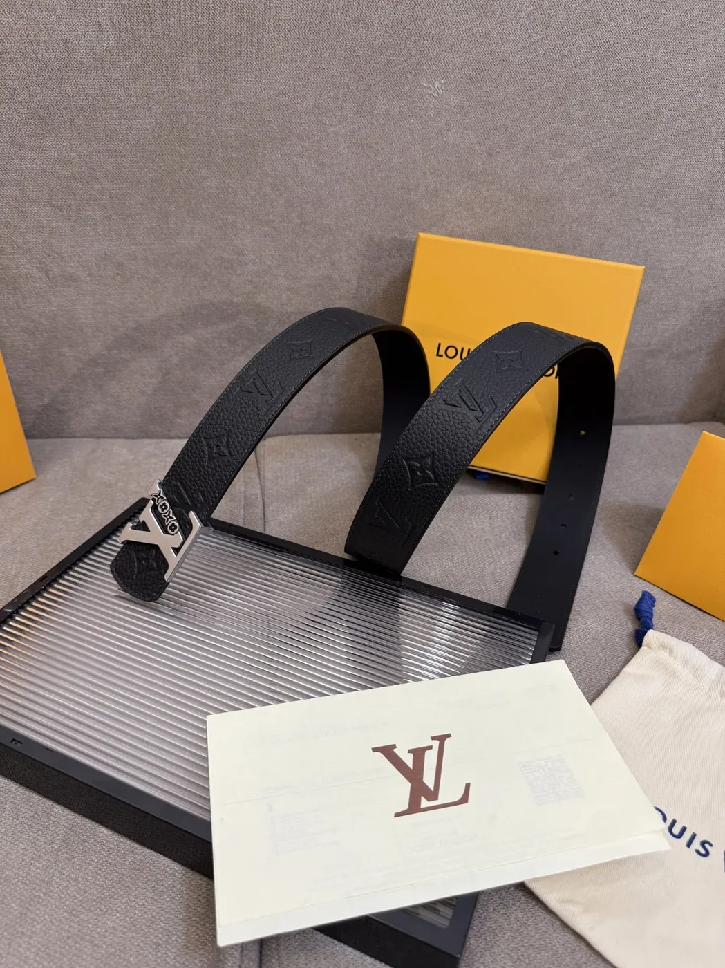 Louis Vuitton LV Initiales Monogram Belt Black With Silver Buckle Louis Vuitton LV Initiales Monogram Belt Black With Silver Buckle