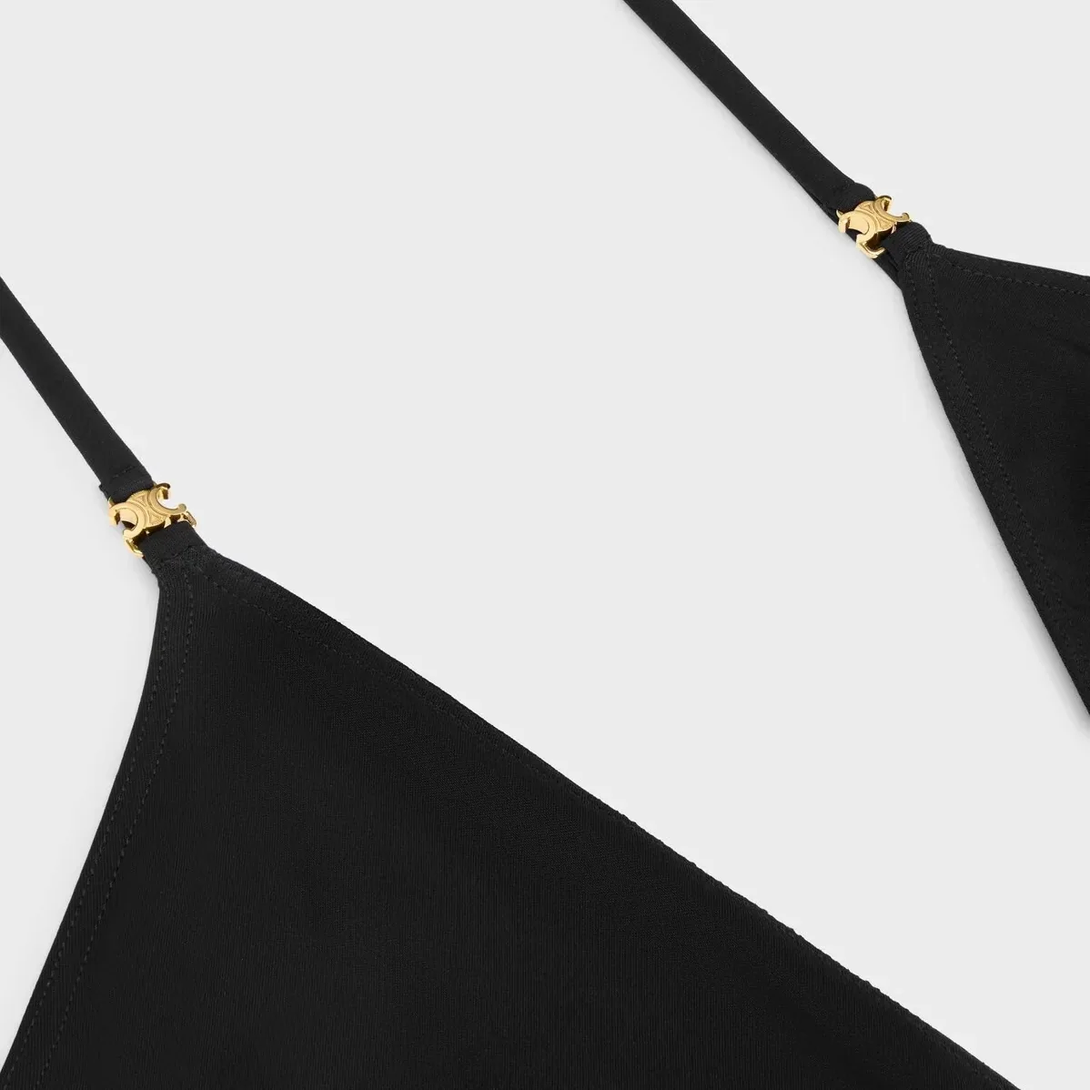 Celine Gathered Swimsuit Black .38NO