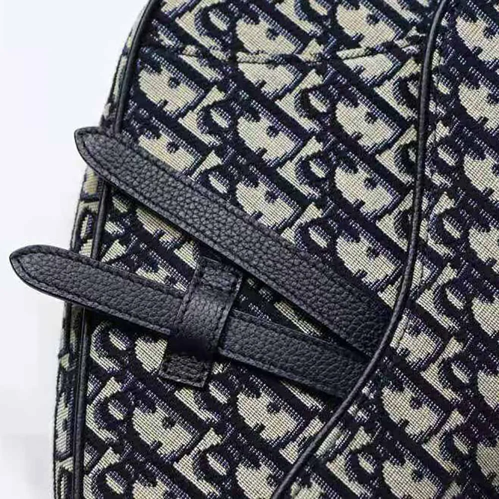 Dior Saddle Bag Beige and Black Dior Oblique Jacquard for Men Dior Saddle Bag Beige and Black Dior Oblique Jacquard for Men