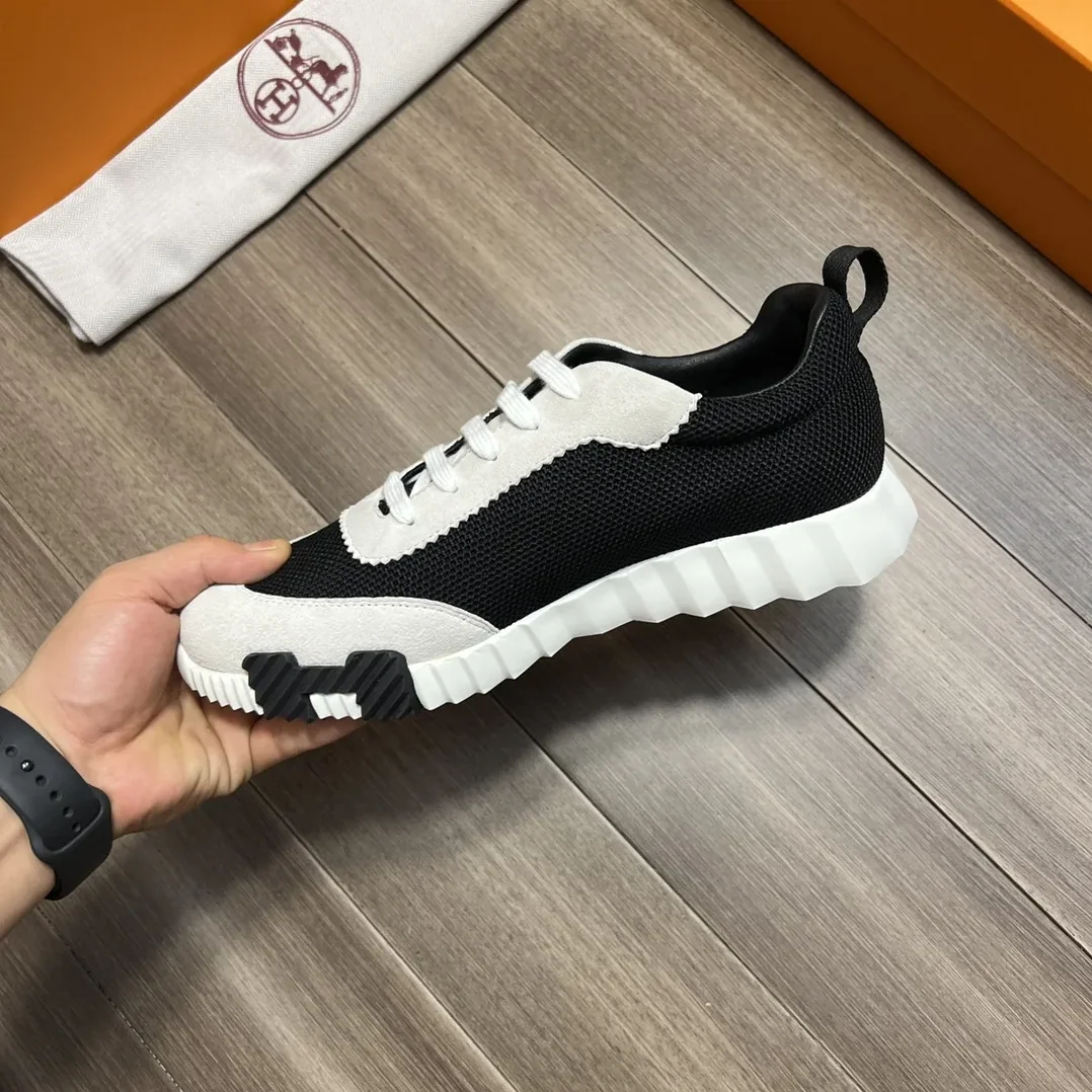 Hermes Bouncing Sneakers Black And White Hermes Bouncing Sneakers Black And White