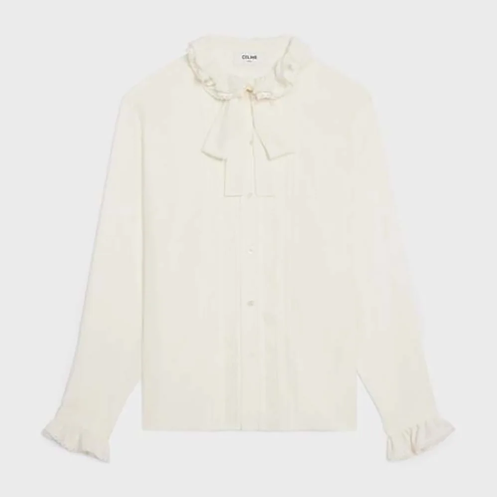 Celine Loose Shirt in Broderie Anglaise for Women Celine Loose Shirt in Broderie Anglaise for Women