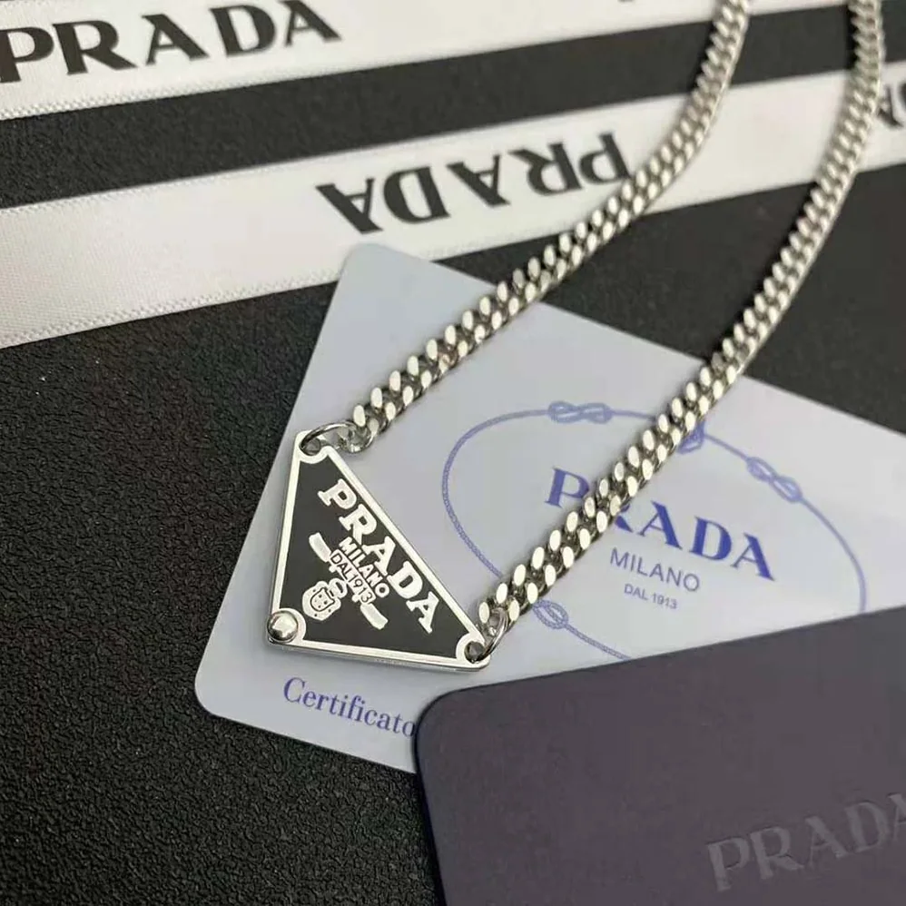Prada Symbole Necklace for Women in Black Prada Symbole Necklace for Women in Black