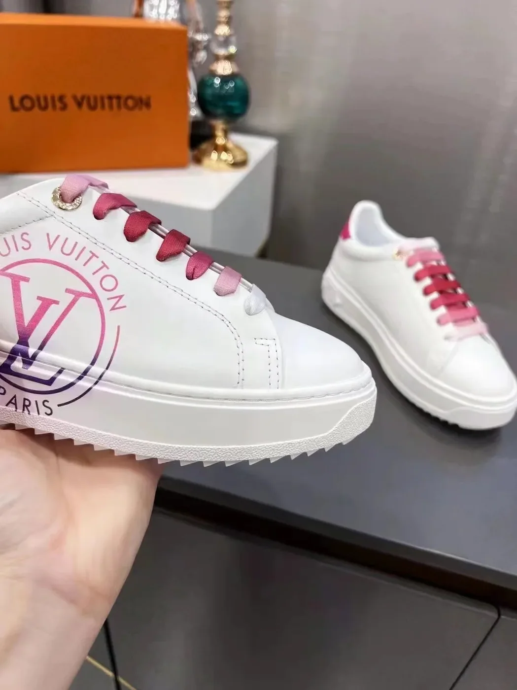 Louis Vuitton Time Out Sneaker Fuchsia Pink LV 1AA1BN