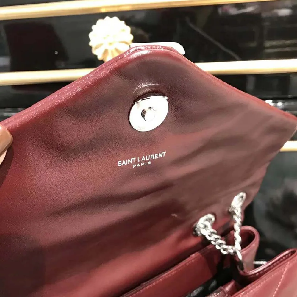 Saint Laurent YSL Loulou Medium Matelasse Y Leather for Women in Maroon