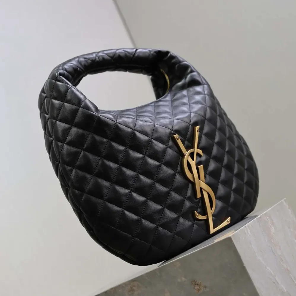 Saint Laurent YSL Icare Hobo In Quilted Nappa for Women in Black Saint Laurent YSL Icare Hobo In Quilted Nappa for Women in Black