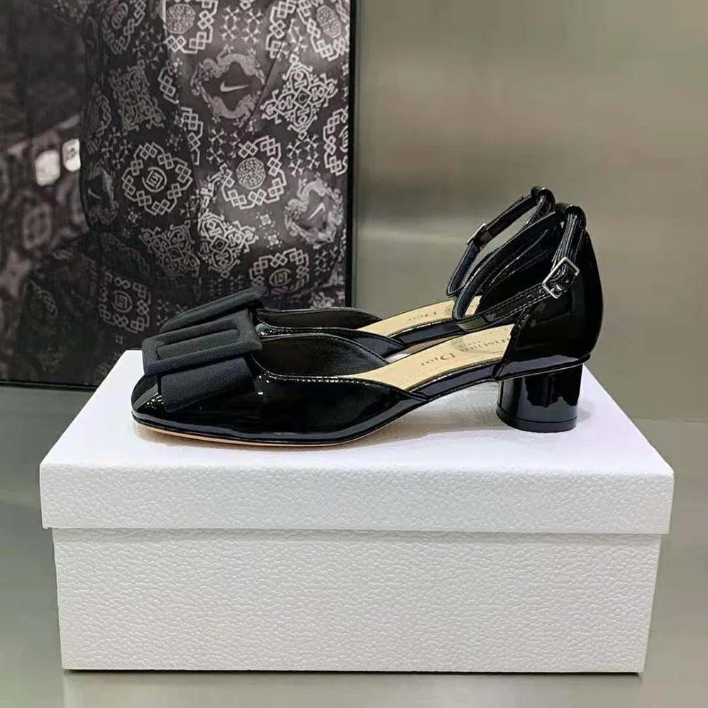Dior Idylle Ballet Pump Black Patent Calfskin and Grosgrain for Women Dior Idylle Ballet Pump Black Patent Calfskin and Grosgrain for Women