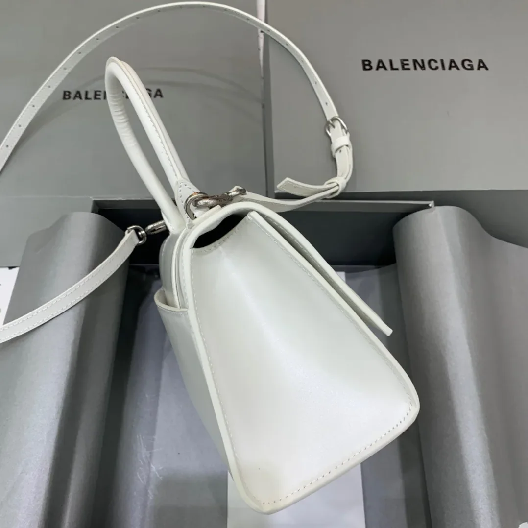Balenciaga Hourglass Small Handbag In White