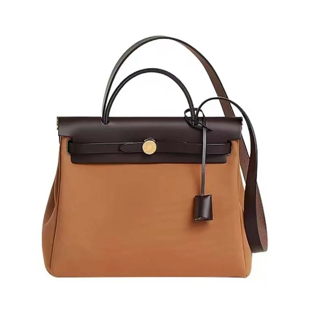 Hermes Herbag Zip 31 Bag for Women in Brown/Black Hermes Herbag Zip 31 Bag for Women in Brown/Black