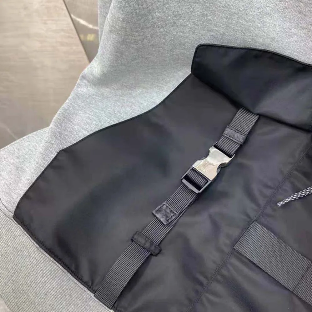 Prada Oversized Hoodie with Re for Women in Nylon Inserts