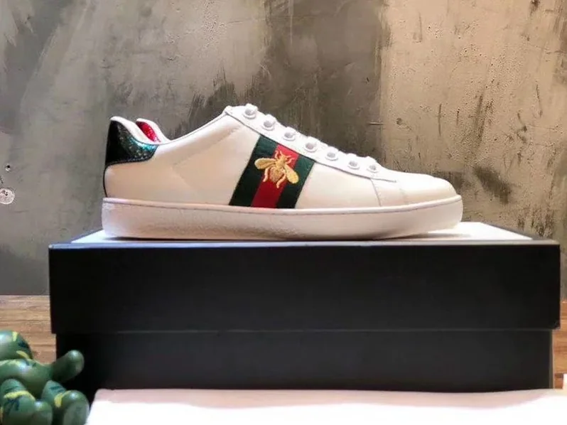 Gucci Ace Sneakers Calfskin Leather Spring/Summer 2020 Collection, White Gucci Ace Sneakers Calfskin Leather Spring/Summer 2020 Collection, White