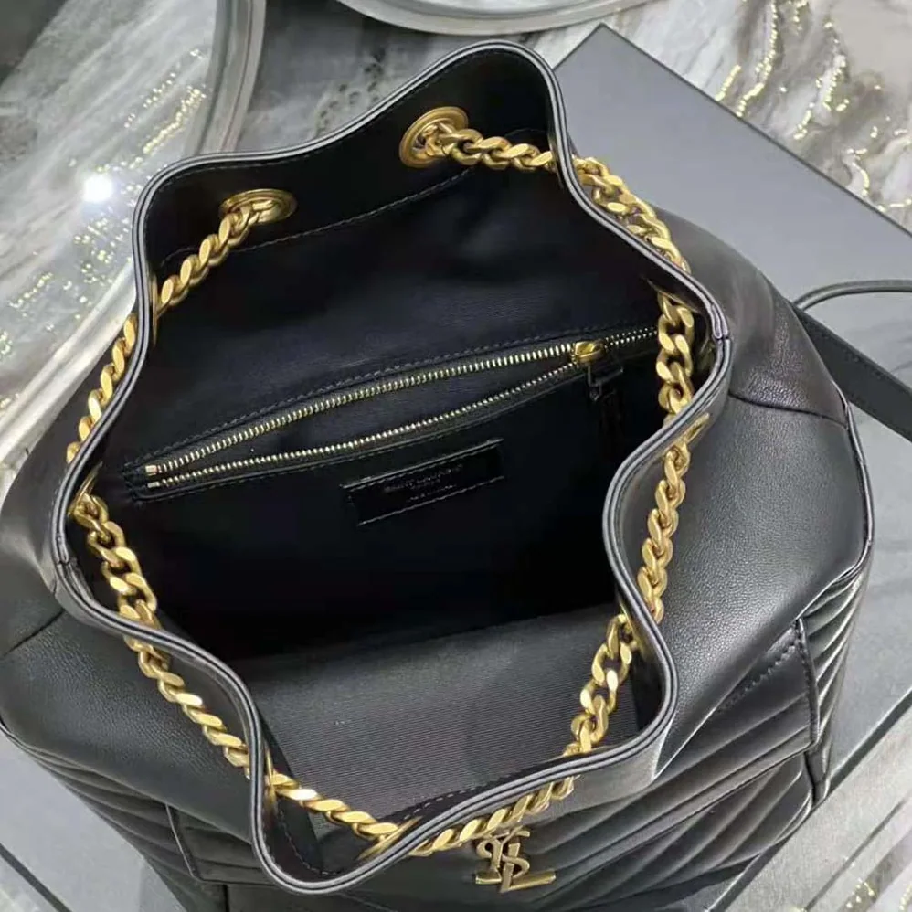 Saint Laurent YSL Joe Backpack in Lambskin for Women in Black Saint Laurent YSL Joe Backpack in Lambskin for Women in Black
