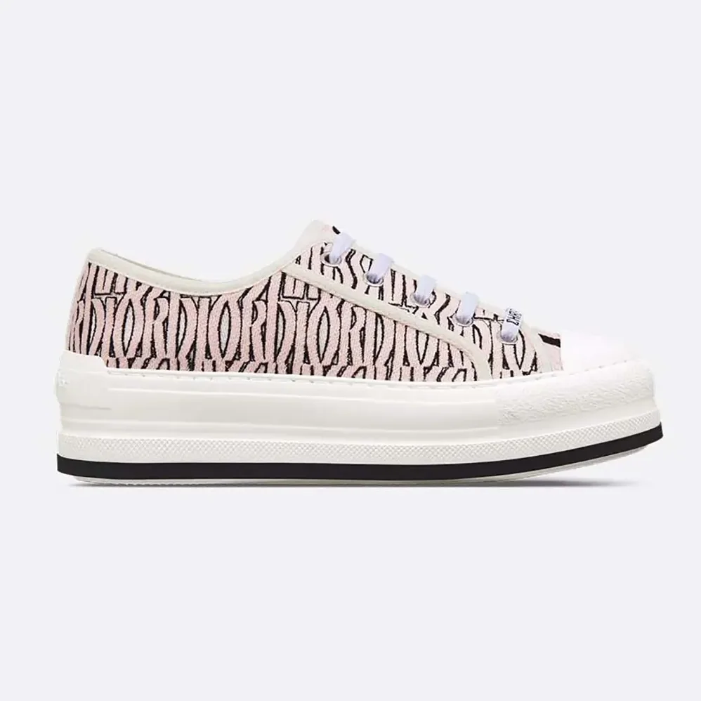 Dior Walk'n'Dior Platform Sneaker Embroidered Cotton for Women in Pink