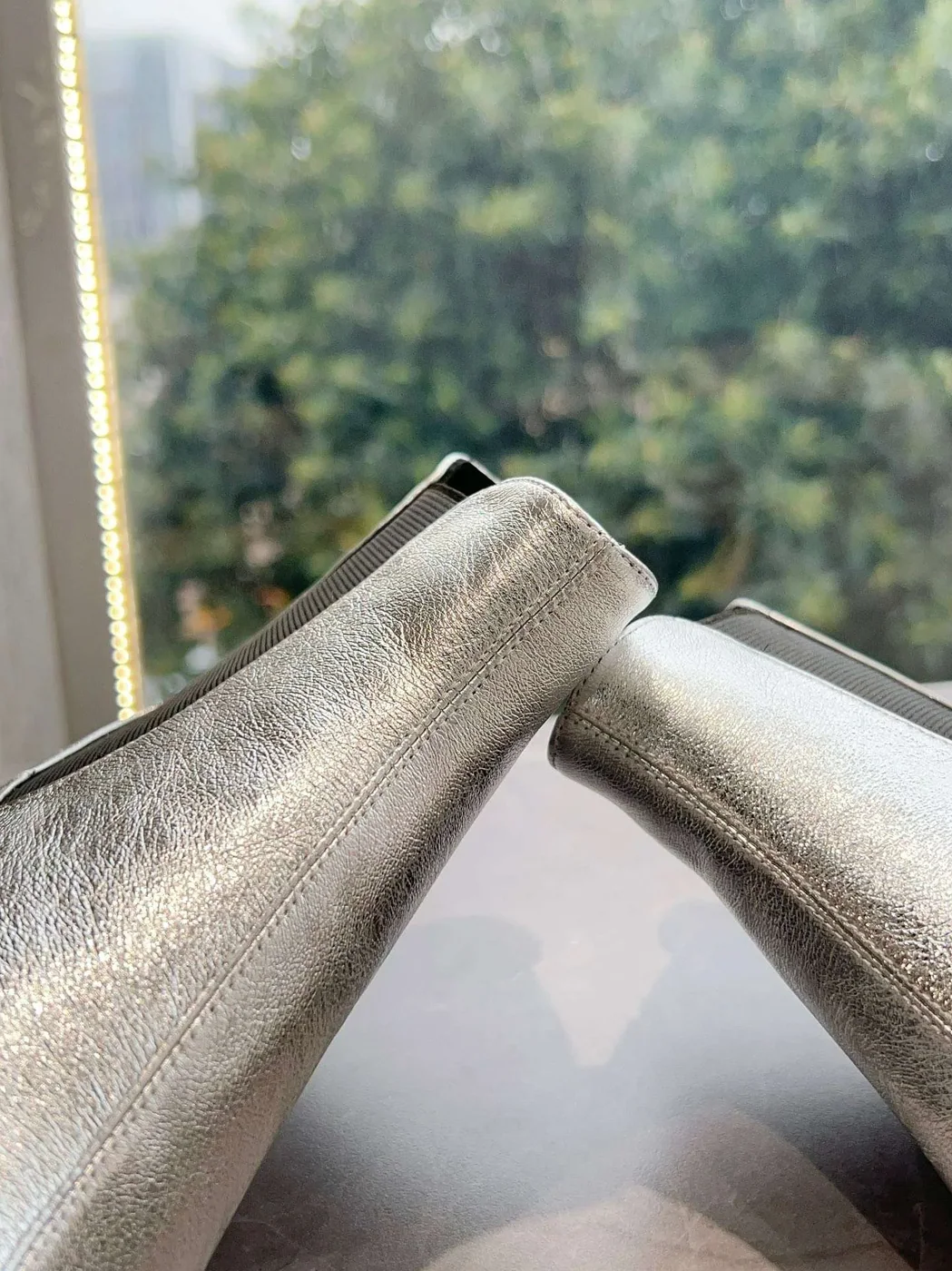 Chanel Martin Loafer Boot Silver Chanel Martin Loafer Boot Silver