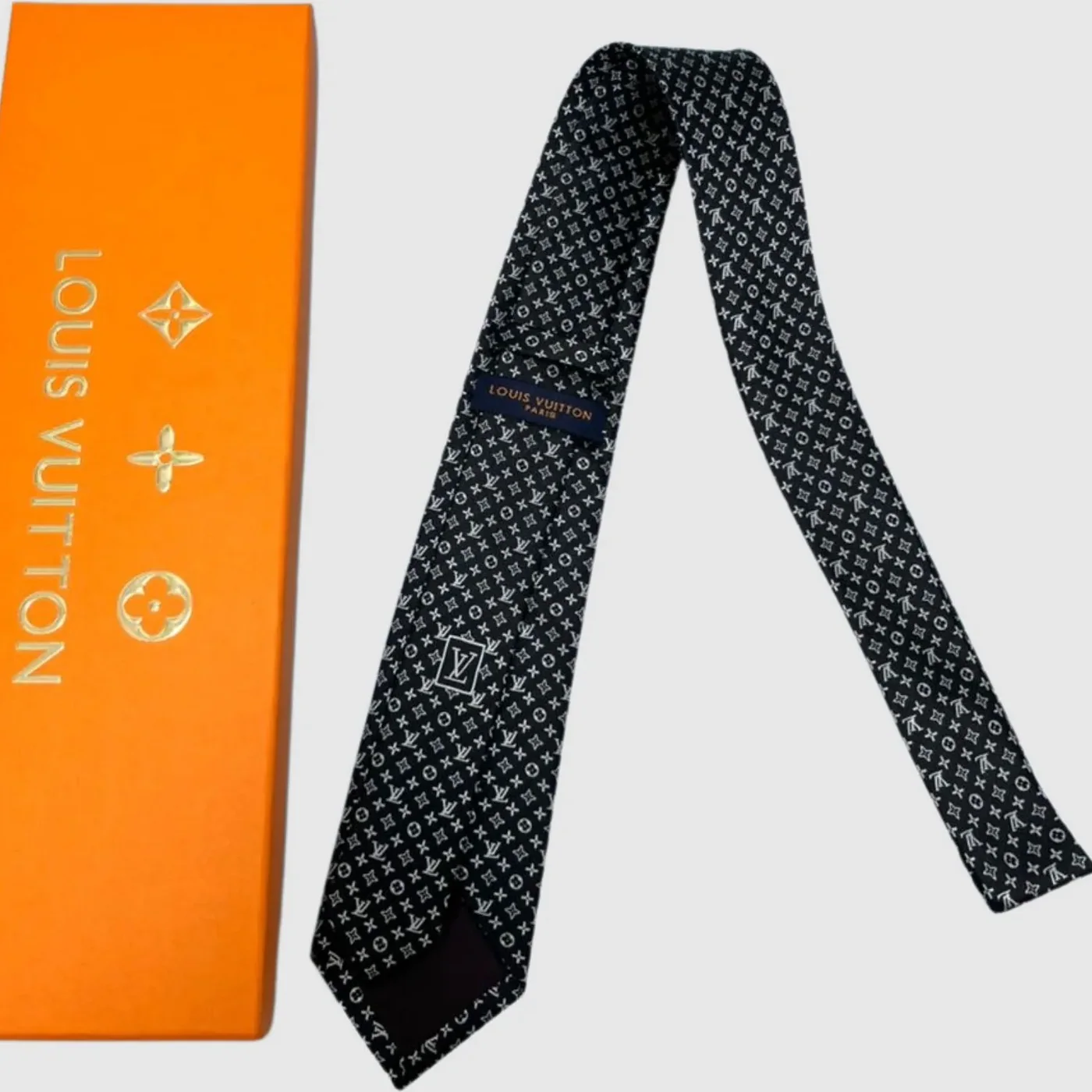Louis Vuitton Monogram Classic Tie Black LV for Men Louis Vuitton Monogram Classic Tie Black LV for Men